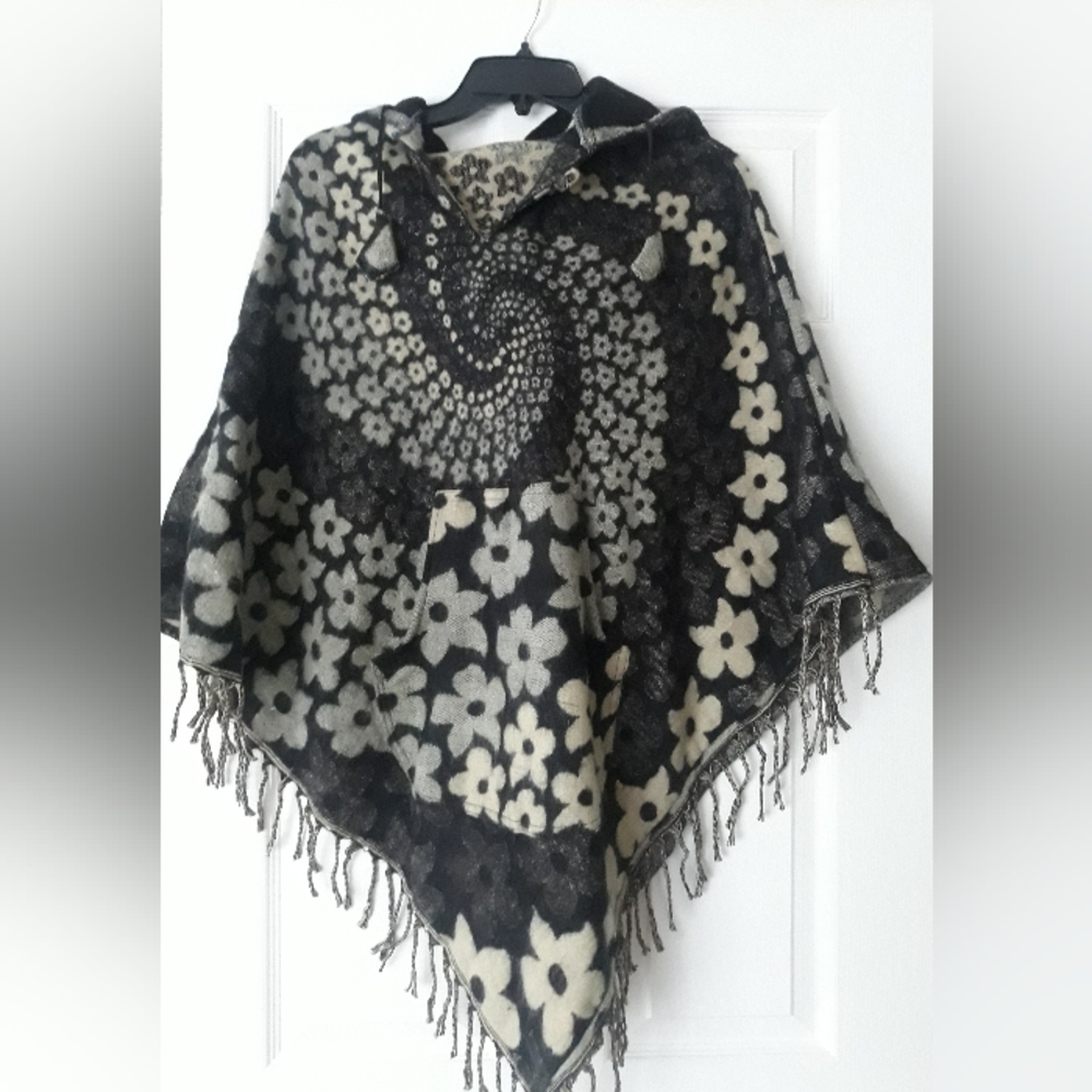 Wool poncho
